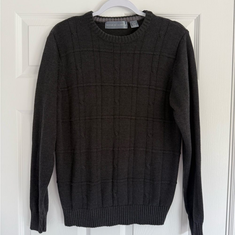 VTG Oscar de la Renta Men’s Charcoal Crewneck Sweater